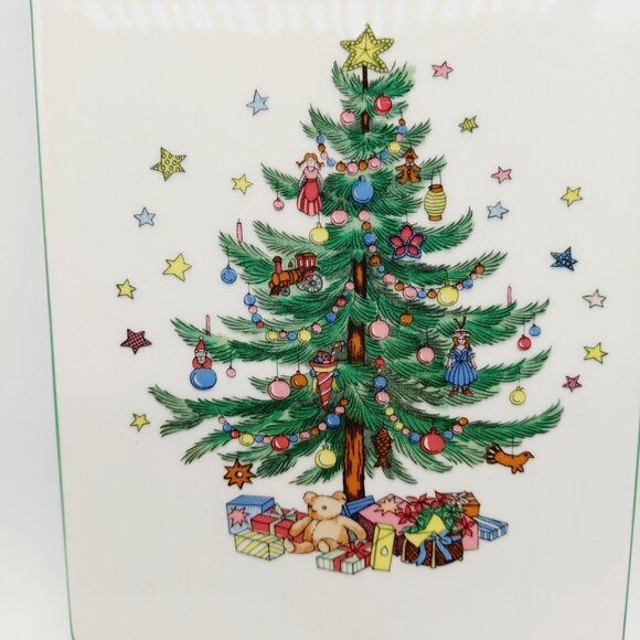 Nikko Happy Holidays Ceramic Christmas Tree Snack Cheese Board No Box - Picture 2 of 6